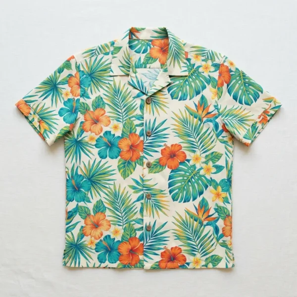 Custom aloha short sleeve shirt.