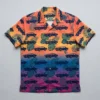 Custom car print hawaiian shirt front.
