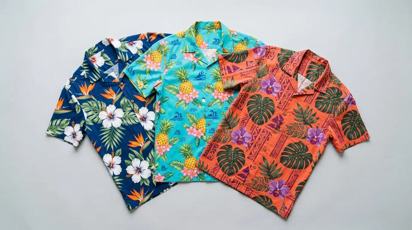 Custom printed hawaiian shirts.