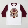 DTG printed 3/4 sleeve graduation shirt front.