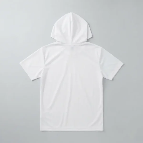 Hooded sublimation blank shirt back.