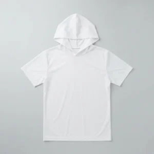 Hooded sublimation blank shirt front.