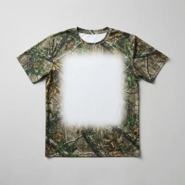Jungle camo sublimation t-shirt blank.