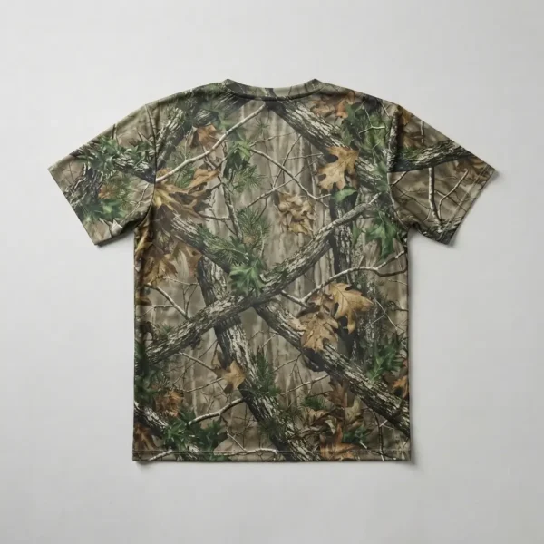 Jungle camo sublimation t-shirt blank back.