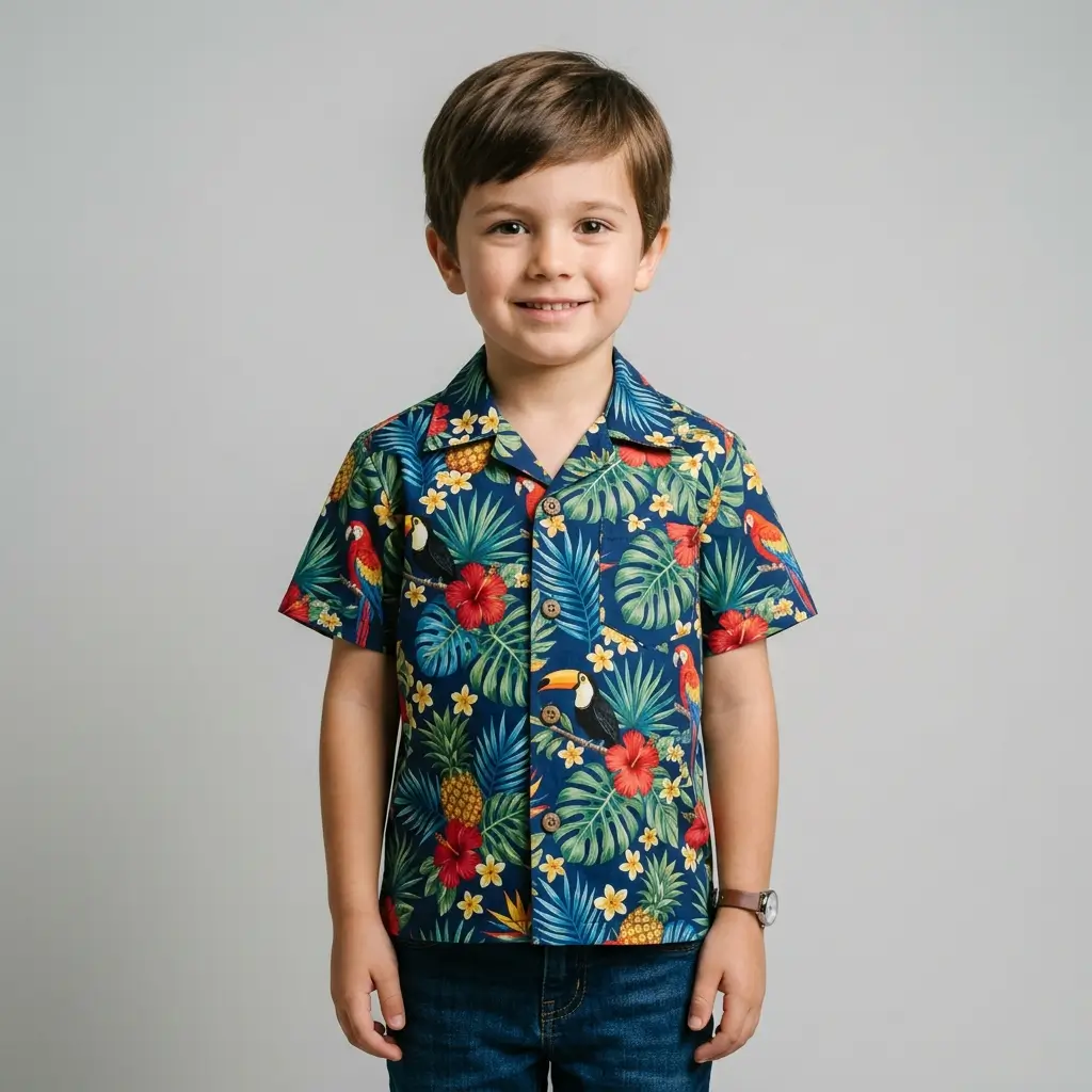 Kids custom hawaiian shirt.