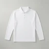 Long sleeve sublimation blank polo shirt front.