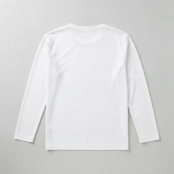 Long sleeve sublimation t-shirt blank back.