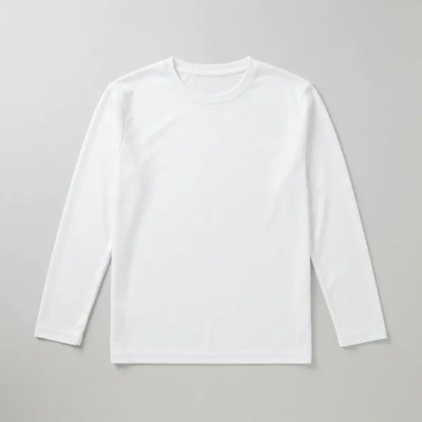Long sleeve sublimation t-shirt blank front.