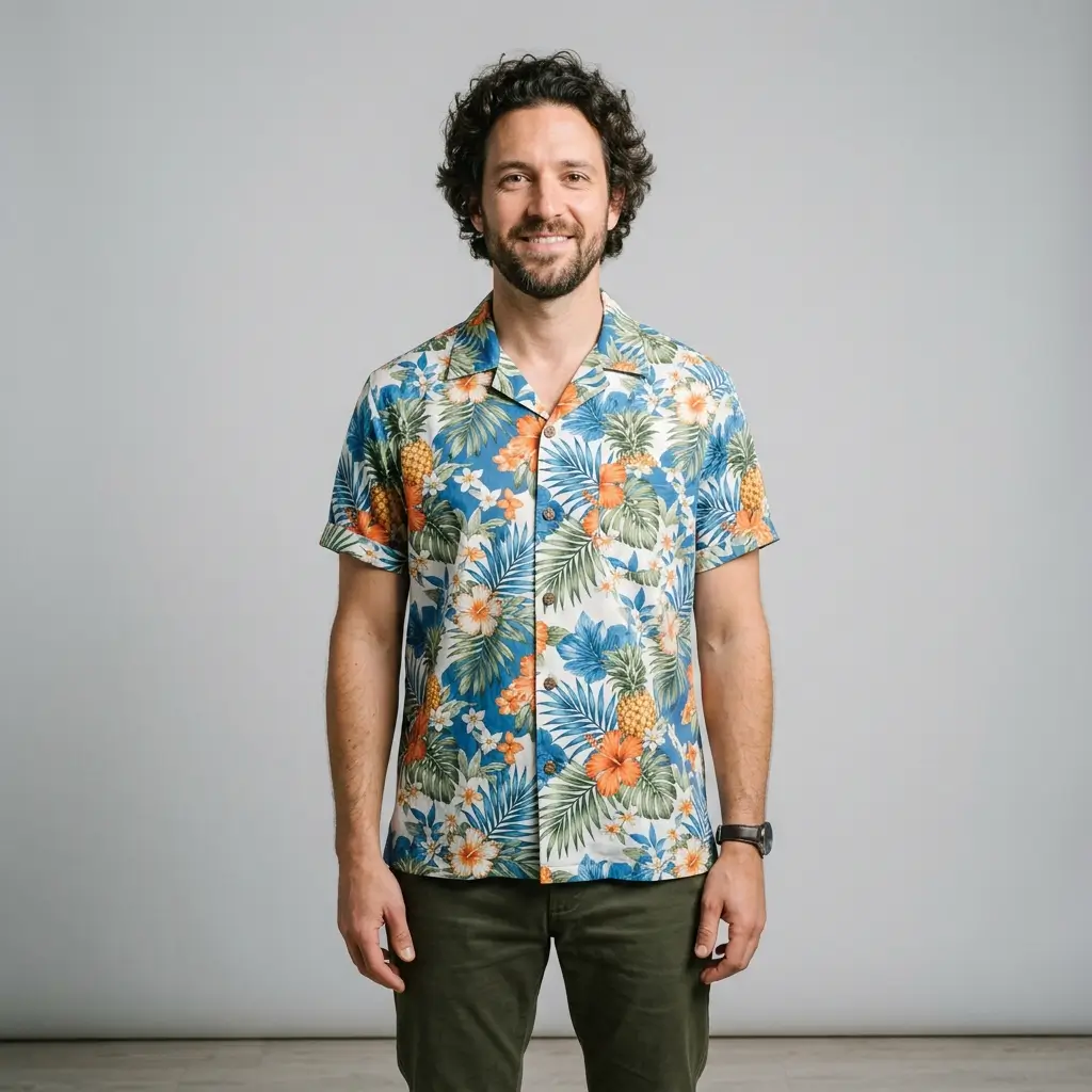Men's custom hawaiian shirt.