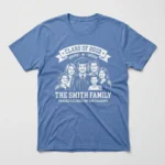 Screen printed family graduation t-shirt front.