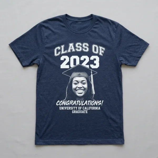 Screen printed graduation shirt.