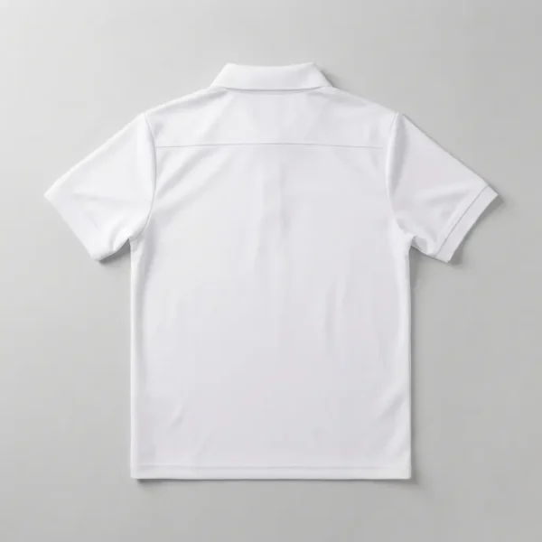 Short sleeve sublimation blank polo shirt back.