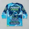 Sublimated 3/4 sleeve pressure washing shirt back.