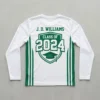 Sublimated full sleeves graduation shirt back.