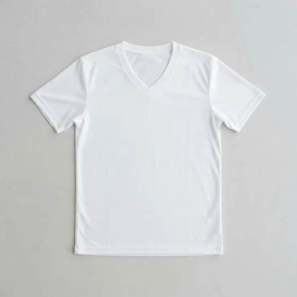 V-neck sublimation t-shirt blank front.