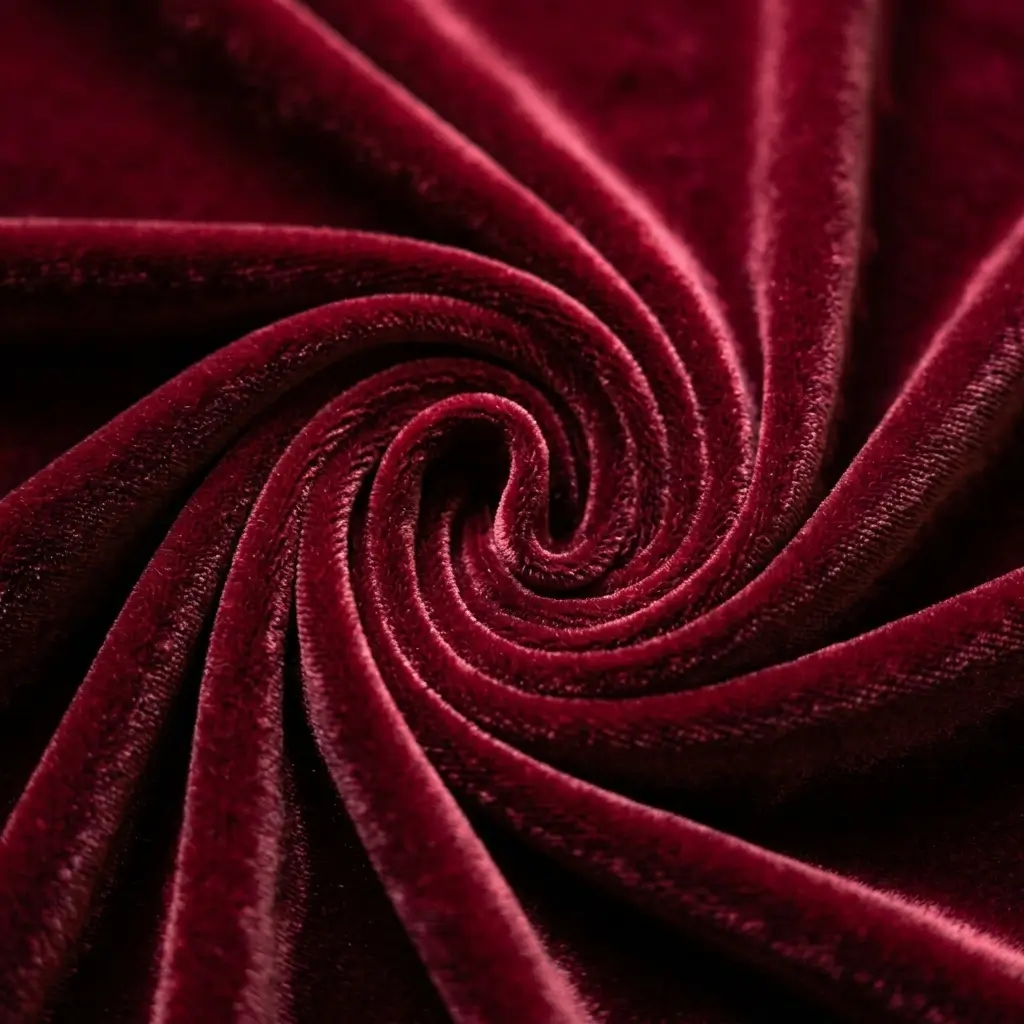 Velour fabric closeup.