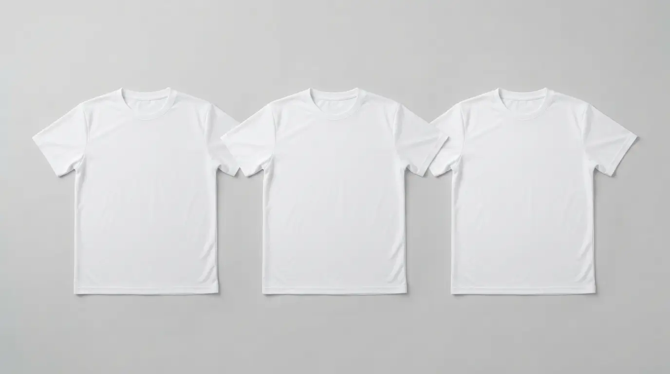 White polyester sublimation shirt blanks.