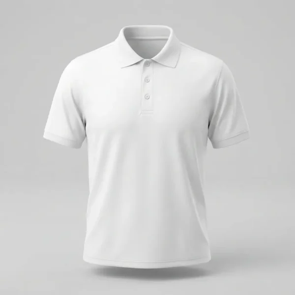 White sublimation blank polo shirt.