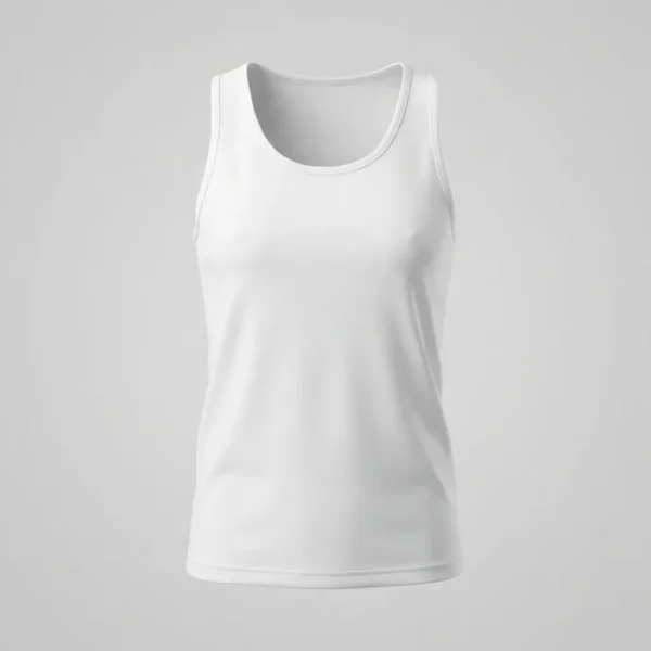 White sublimation tank top blank.