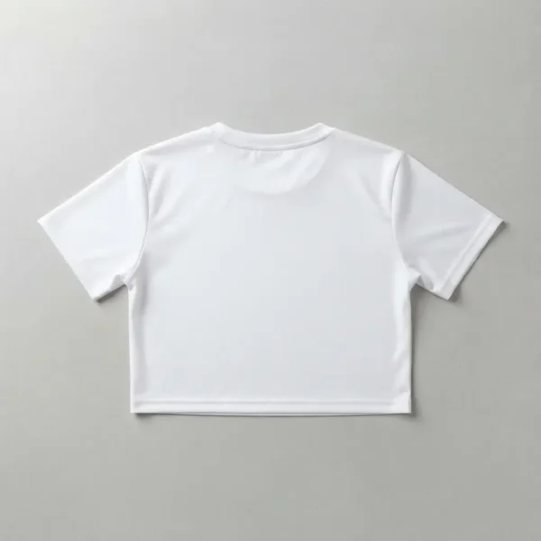 Women's cropped fit sublimation t-shirt blank back.