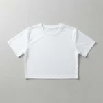 Women's cropped fit sublimation t-shirt blank front.