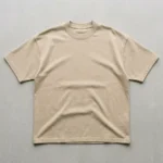 Beige heavyweight oversized t-shirt front.