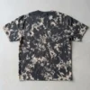 Black bleach washed oversized t-shirt back.