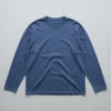 Blue long sleeve oversized t-shirt front.