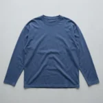 Blue long sleeve oversized t-shirt front.