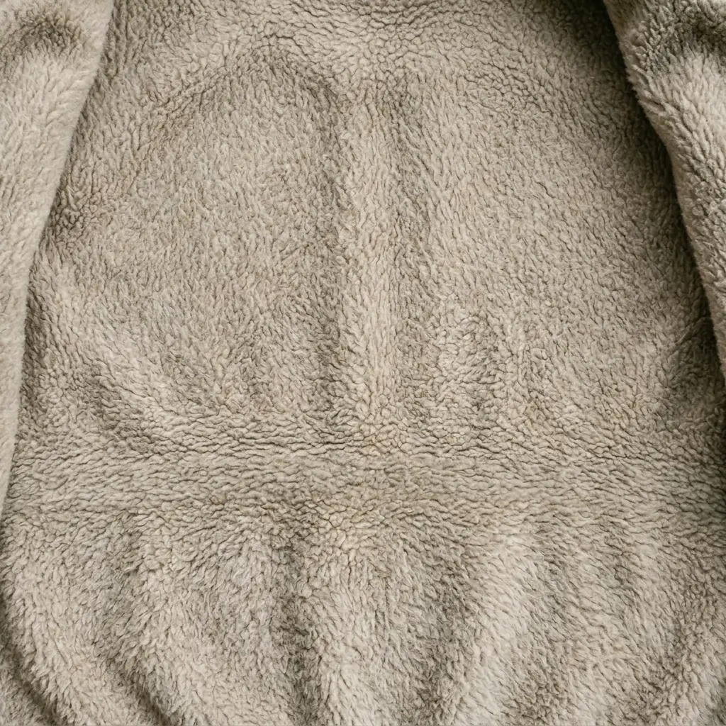 Fleece inner lining closeup.