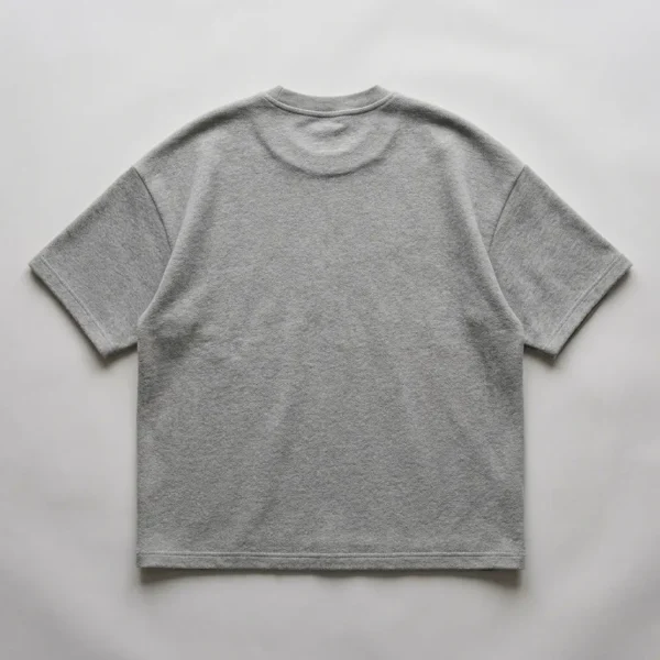 Gray french terry oversized t-shirt back.
