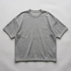 Gray french terry oversized t-shirt front.
