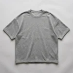 Gray french terry oversized t-shirt front.