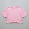 Pink cropped oversized t-shirt front.