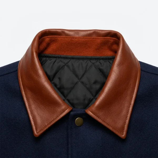 Red orange three-piece byron collar.