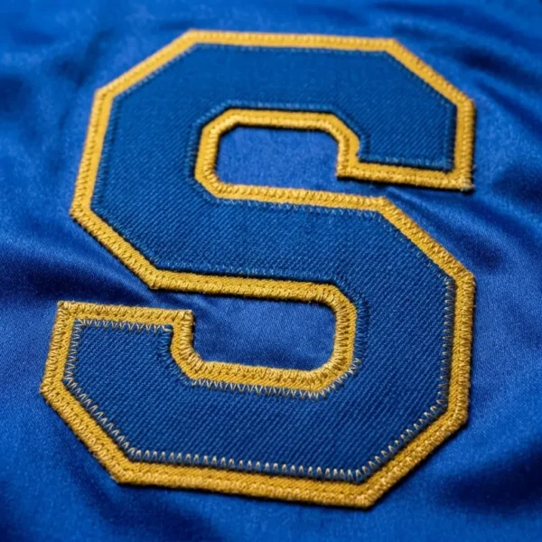 Tackle twill letter on satin fabric.