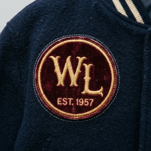 Varsity velvet patch.