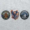 Vintage wildlife embroidered mascot patches.