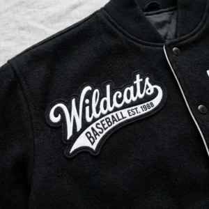 White wildcats baseball varsity patch.