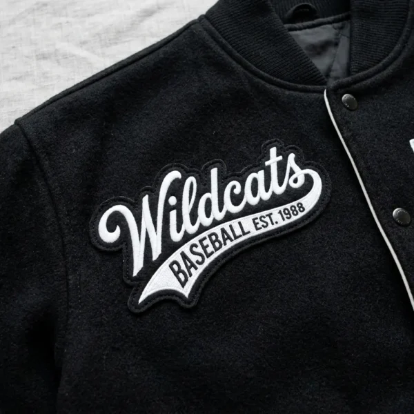 White wildcats baseball varsity patch.