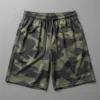 Custom camo basketball shorts front.
