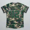 Custom camo slowpitch softball jersey back.