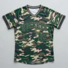 Custom camo slowpitch softball jersey front.