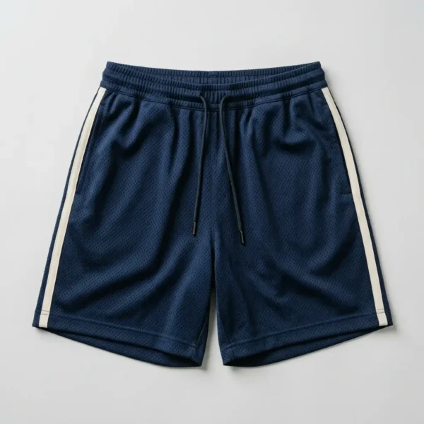 Custom classic mesh basketball shorts front.
