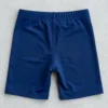 Back view of blue custom DTF printed booty shorts.
