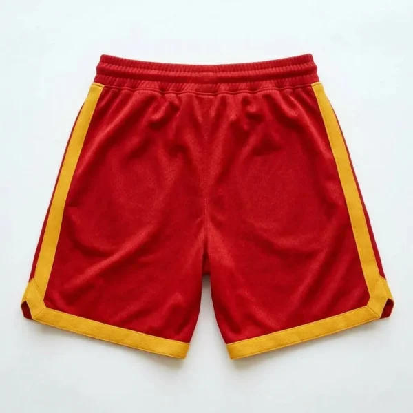 Custom embroidered basketball shorts back.