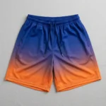 Custom gradient fade basketball shorts front.