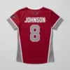 Custom red and gray slowpitch softball jersey back.