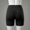 Back of custom scrunch butt seam booty shorts.