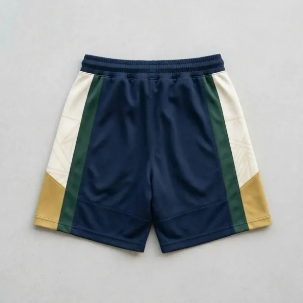 Custom side panel basketball shorts back.